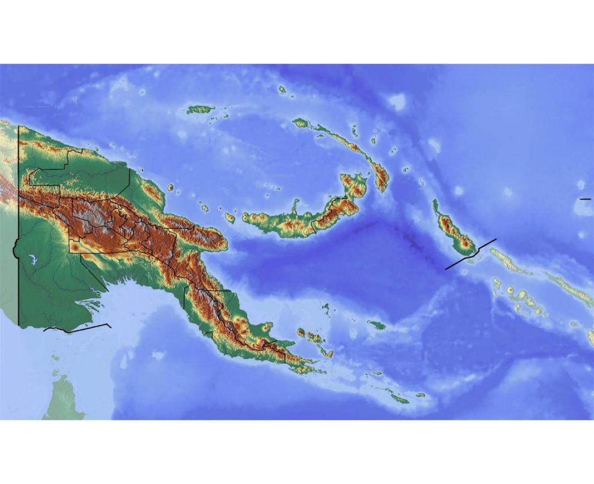 بابوا غينيا الجديدة خريطة طبوغرافية