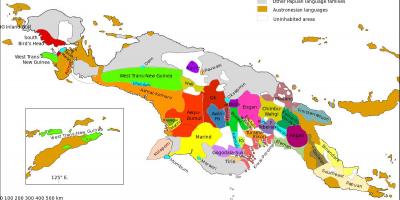 خريطة بابوا غينيا الجديدة اللغة