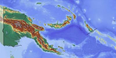 بابوا غينيا الجديدة خريطة طبوغرافية