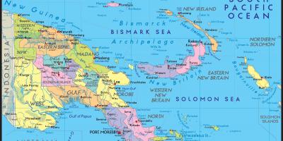 خريطة مفصلة بابوا غينيا الجديدة